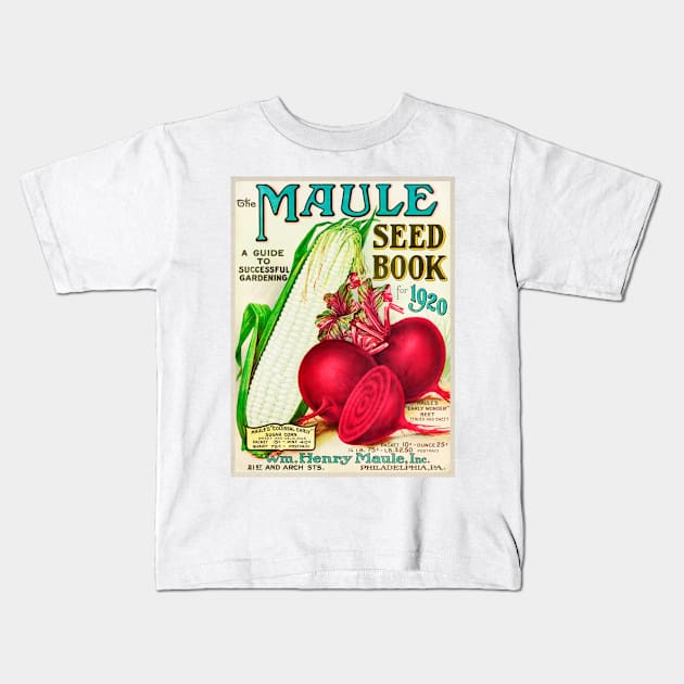 The Maule Seed Book for 1920 Kids T-Shirt by WAITE-SMITH VINTAGE ART